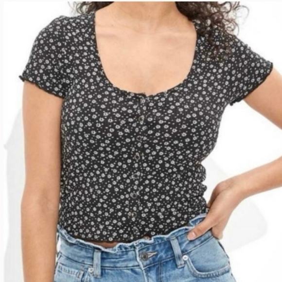 American Eagle Outfitters Soft & Sexy Ribbed Tee - Picture 1 of 6